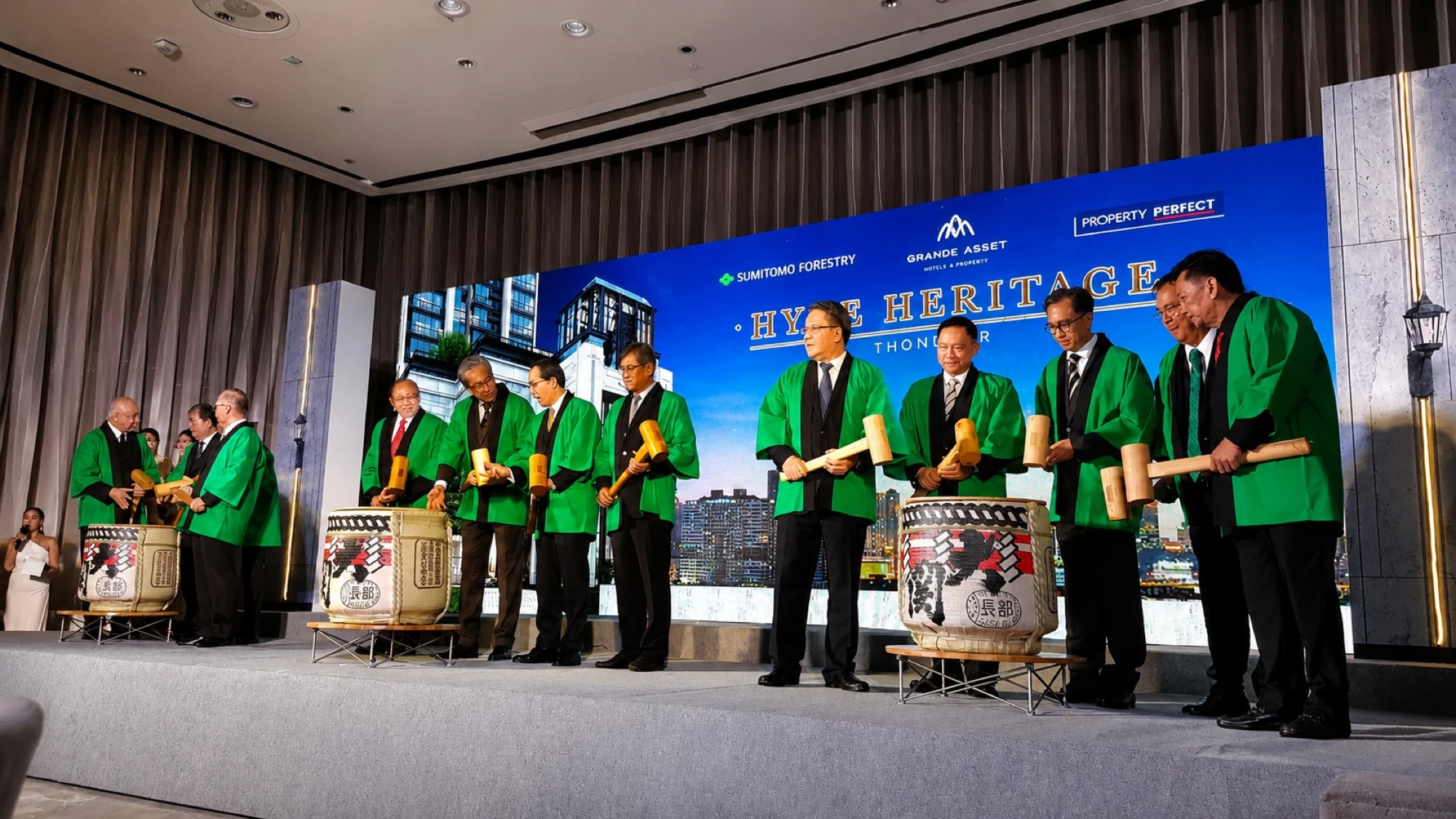 HYDE Heritage Thonglor JP-TH joint-venture launch with traditional drum ceremony